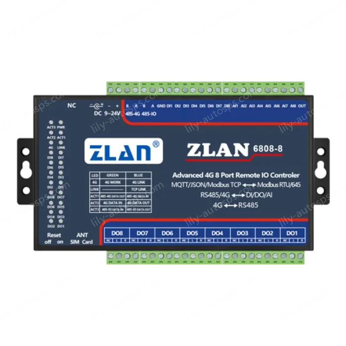 8-channel DI/DO/AI remote IO controller
