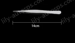 Stainless steel tweezers Straight tip (thick) 14cm