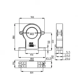 YDKR40 series,YDKR40-HTD-300 open hall DC sensor