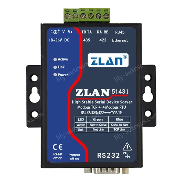 ZLAN5143I Full-isolation Serial Device Server