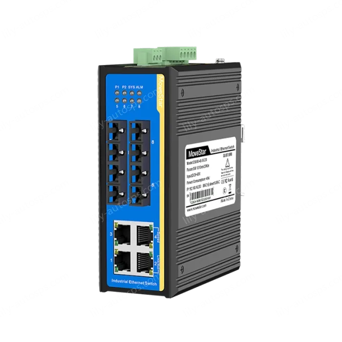 [100 Gigabit 4 Optical 4 Electrical] Ring Network Management Industrial Switch