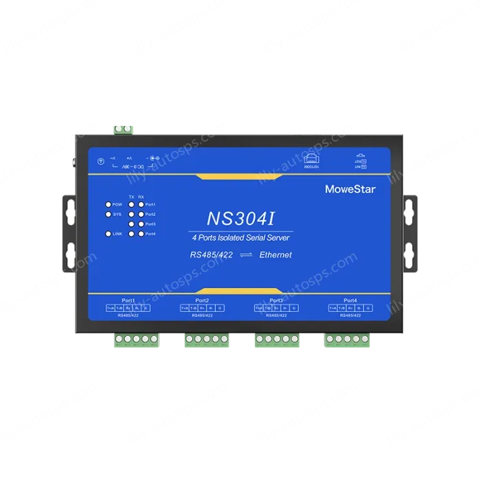 4 Ports RS485/422 Serial to 100M Ethernet Opto-isolated Server