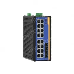 [100 Gigabit 2 Optical 16 Electric] Ring Network Management Industrial Switch