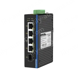 1 Port Gigabit SFP + 4 Ports Gigabit RJ45 Din-Rail Unmanaged Industrial Ethernet Switch