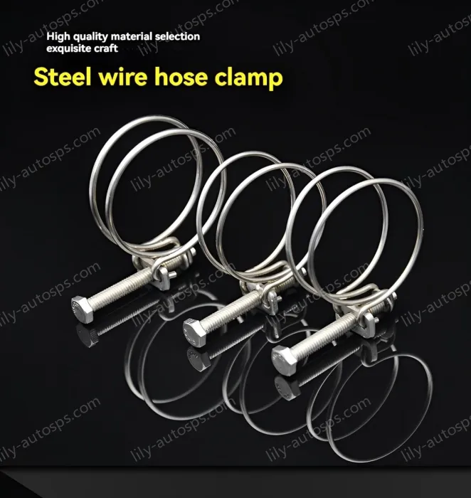 Double steel wire hose clamp 201 material 45-50*3 [wire diameter]