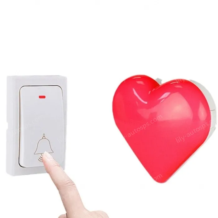 Elderly deaf person's self generating wireless smart doorbell with no battery and strong flashing caller