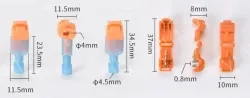T5 orange 1.5-2.5 square hard wire-T-type no-break wire terminal