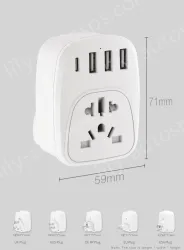 Universal to EU plug adapter KRSAP-WLH010329