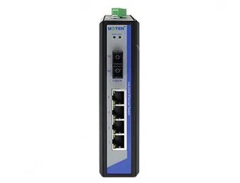 UOTEK 10/100M 1 Fiber 4 RJ-45 Ports Industrial Switch