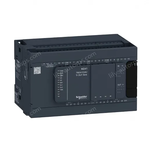 TM241C24U Logic controller, Modicon M241, 24 IO transistor NPN
