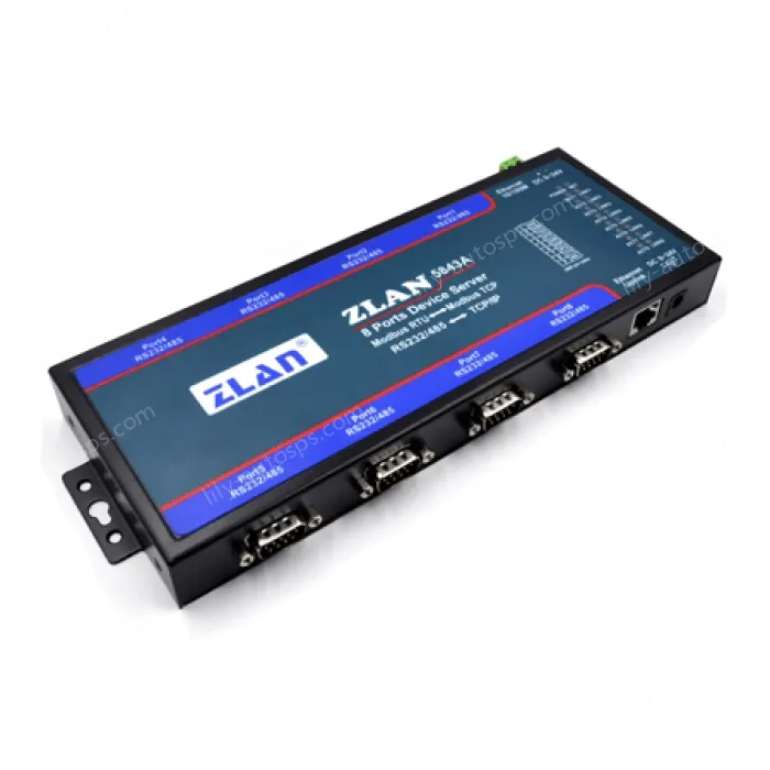 8 RS232 serial ports, 8 RS485 serial ports Serial Device Server