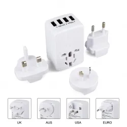 Newest product ,Universal travel adapter with 4 USB KRUSB-WLG3340B