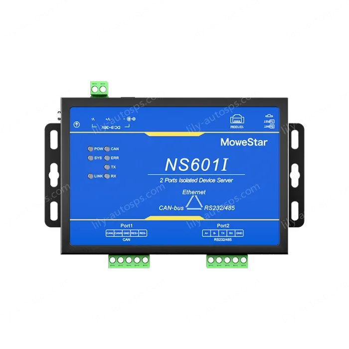 1 Port CAN-bus + 1*RS232/485 To Ethernet Opto-isolated Wall-mounted Ethernet CAN-bus Server