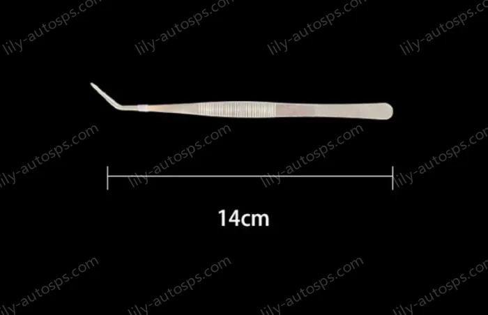 Stainless steel tweezers Curved tip (thick) 14cm