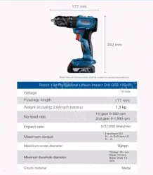 GSB 185-LI single electric +15 pcs