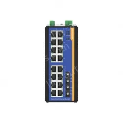 [100 Gigabit 2 Optical 16 Electric] Ring Network Management Industrial Switch