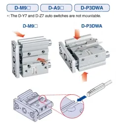 With Air Cushion MGP Series MGPM100-250AZ