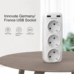 EU plug extension wall socket