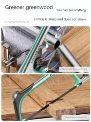 Heavy Aviation Aluminum Hacksaw 3 seconds to change the saw blade contains 10 carbon steel saw blades + 7 multi-function saw blades