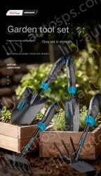 Deluxe beech handle 4 tooth V-head weeding hook grass shovel