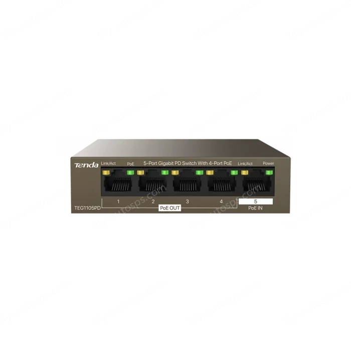 5-Port Gigabit PD Switch With 4-Port PoE