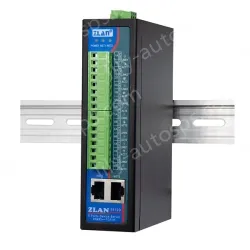 DIN rail type 8 serial server/Modbus gateway