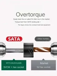 Extended flat head hex wrench 2.5mm 81306
