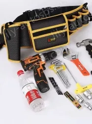 Yellow upgraded tool belt bag medium bag + mineral water hook included