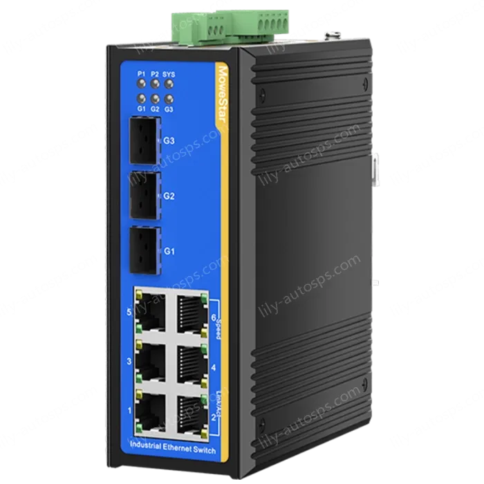 [3 Gigabit + 6 Gigabit Battery] ring network management industrial switch
