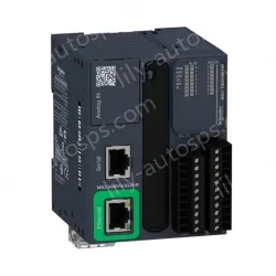 TM221ME16R logic controller, Modicon M221, 16 IO, 8 DI, 8 DO, relay, Ethernet