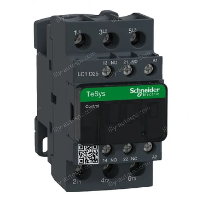 LC1D25U7C TeSys Deca Contactor, 3 Pole (3NO), AC-3/AC-3e, <=440V, 25A, 240VAC, Screw Terminal