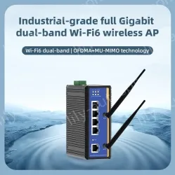 5 Ports Gigabit RJ45 Din-Rail Dual Band Wi-Fi6 Wireless Router
