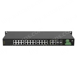 4 Ports Gigabit Combo + 24 Ports Gigabit RJ45 Rack-mount Unmanaged Industrial Ethernet Switch