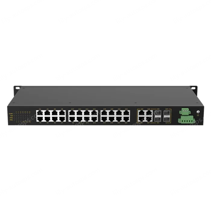 4 Ports Gigabit Combo + 24 Ports Gigabit RJ45 Rack-mount Unmanaged Industrial Ethernet Switch