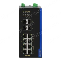 4 Ports Gigabit SFP + 8 Ports Gigabit RJ45 Din-Rail Unmanaged Industrial Ethernet Switch