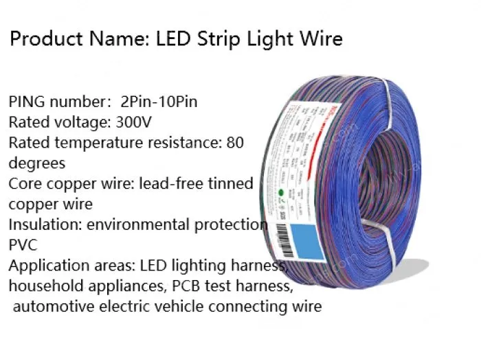 LED light connecting cable 18AWG*3 and (34/0.14TS)