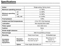 Pin Cylinders CJP Series CJPB10-15Z-B