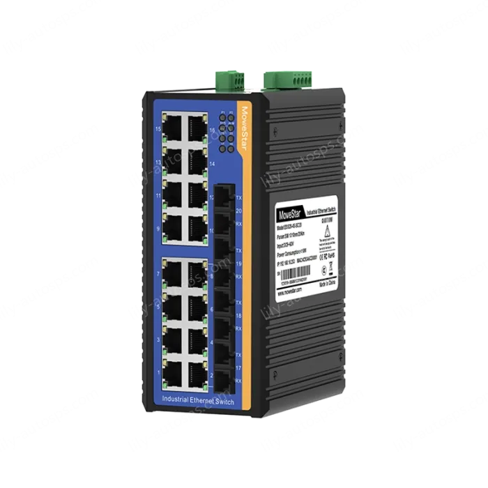 [100 Gigabit 4 Optical 16 Electrical] Ring Network Management Industrial Switch