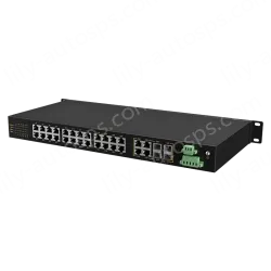 4 Ports Gigabit Combo + 24 Ports Gigabit RJ45 Rack-mount Unmanaged Industrial Ethernet Switch