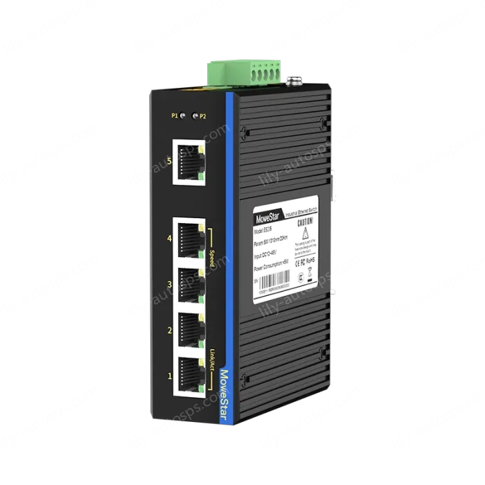 5 Ports 10/100M T(x) Din-Rail Unmanaged Industrial Ethernet Switch