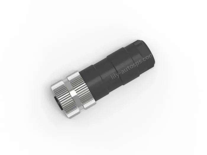 M12 3-hole female elbow connector