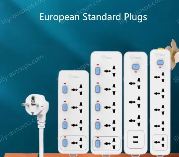 European standard main switch 3 socket