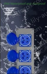Explosion-proof cast aluminium triplex 5-hole red