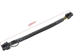 6PIN to 8PIN Server Power Cable Graphics Card Cable Mesh Sleeve Protection 22cm
