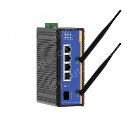 1 Port Gigabit SFP + 4 Ports Gigabit RJ45 Din-Rail Dual Band Wi-Fi6 Wireless Router