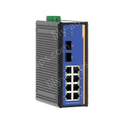2 Ports Gigabit SFP + 8 Ports Gigabit T(x) Din-Rail Managed Industrial Ethernet Switch