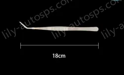 Stainless steel tweezers Curved tip (thick) 18cm