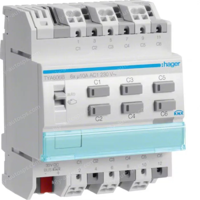 Output module 6x 10A /230V~, KNX