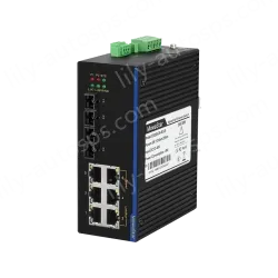 2 Ports 100M F(x) + 6 Ports 10/100M T(x) Din-Rail Unmanaged Industrial Ethernet Switch