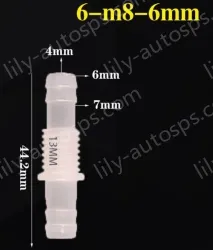 6-M8-6-Feed-through plastic connectors